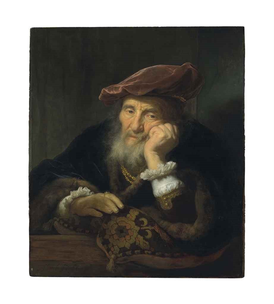 Govaert Finck, <i>An old man at a casement</i> (1646) soared to $10.3 million on<br> an estimate of $2–3 million at Christie's New York on April 27. Courtesy Christie's.