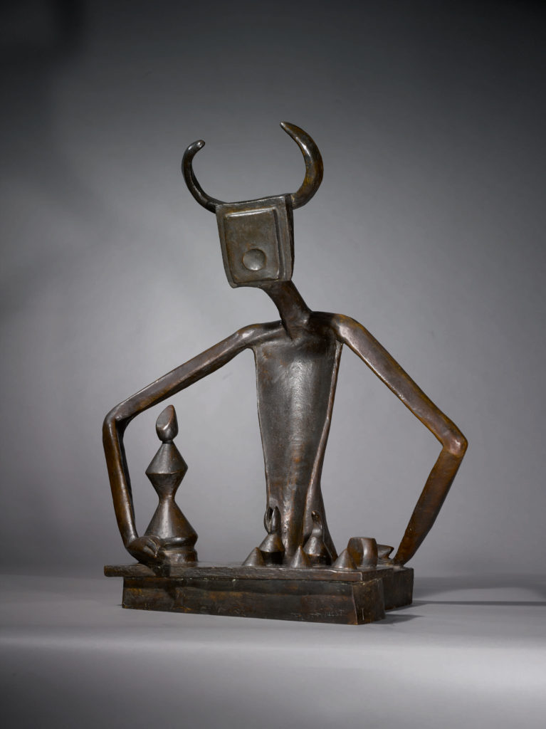 Max Ernst, <i>Le roi jouant avec la reine</i> (conceived in 1944 and cast in the 1950s by the Modern Art Foundry). Courtesy Sotheby's.