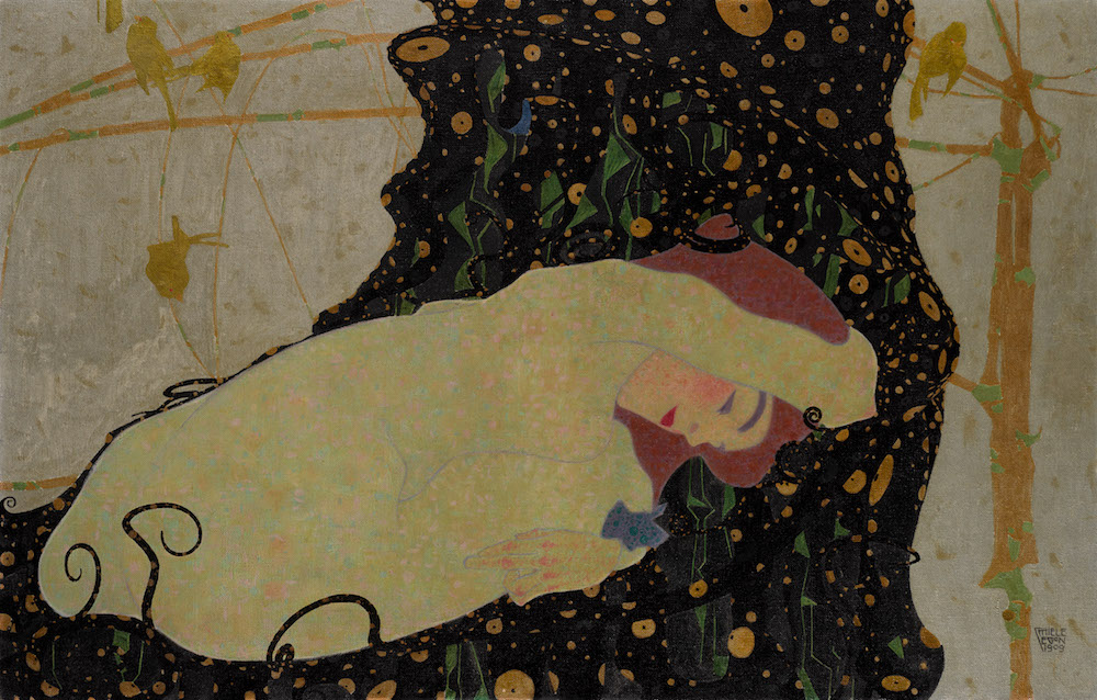 Egon Schiele, Danae (1909) . Courtesy Sotheby's New York
