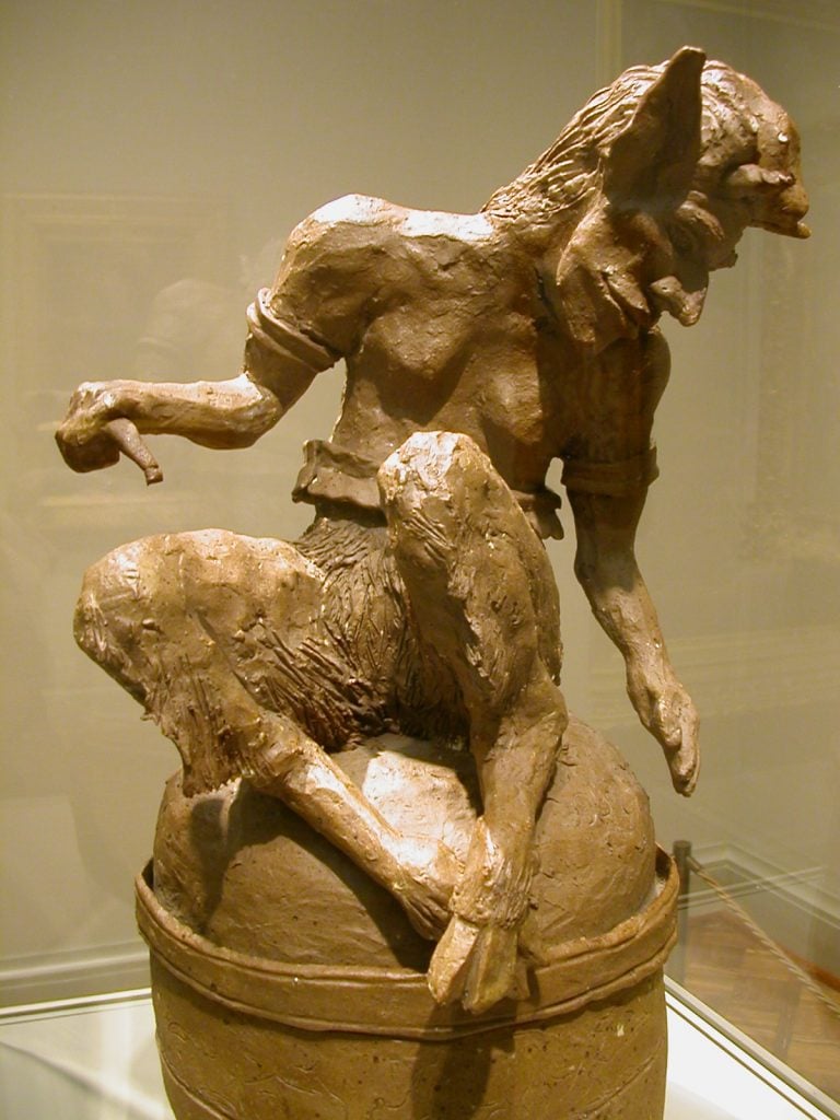 A sculpture of faun displayed by the Art Institute of Chicago as a Paul Gauguin, actually a forgery by Shaun Greenhalgh. Photo by Carlos E. Restrepo, cerdsp, <a href=https://en.wikipedia.org/wiki/en:GNU_Free_Documentation_License target="_blank" rel="noopener">GNU Free Documentation License</a> and <a href=https://creativecommons.org/licenses/by/3.0/deed.en target="_blank" rel="noopener">Creative Commons Attribution 3.0 Unported</a> license.