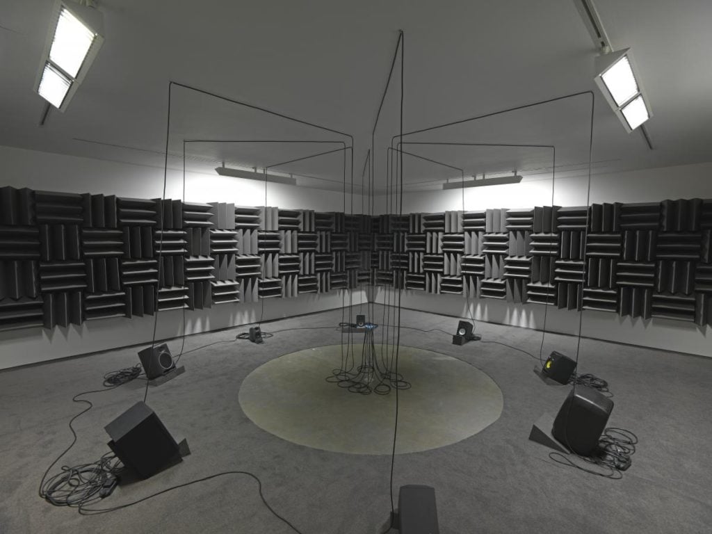 Haroon Mirza, <em>Adam, Eve, Others and a UFO</em> (2013). Courtesy the artist and Lisson Gallery 1