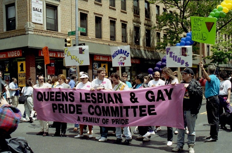 Richard Shpuntoff, <em>Founders of the Queens Pride Parade Daniel Dromm and Maritza Martinez</em> (1993). Courtesy the artist.