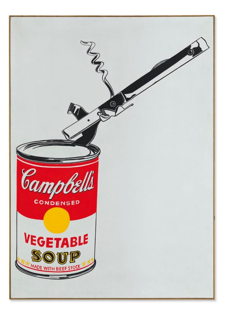 Andy Warhol, Big Campbell's Soup Can with Can Opener (Vegetable) (1962). Courtesy of Christie's Images Ltd.