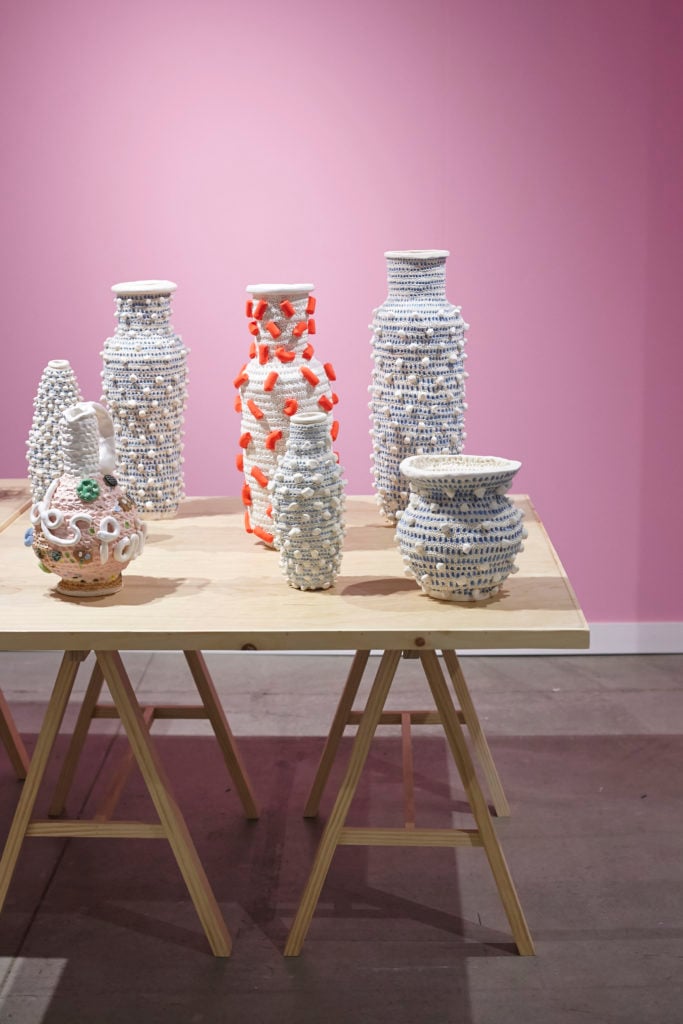 Glenn Barkley, pots and vases at Mindy Solomon Gallery, Miami. Courtesy of Collective Design and photographer Scott Rudd. 