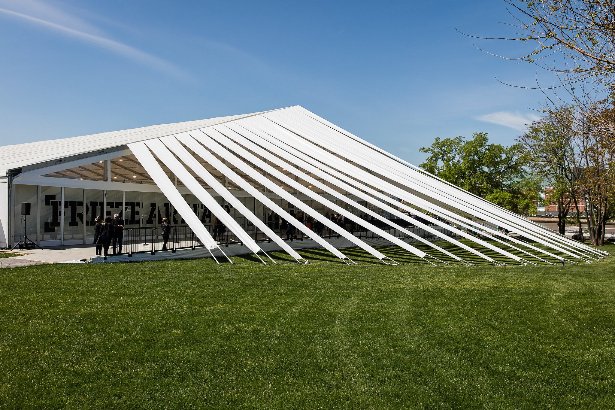 The Frieze New York tent on Randall's Island. Image courtesy Frieze New York.