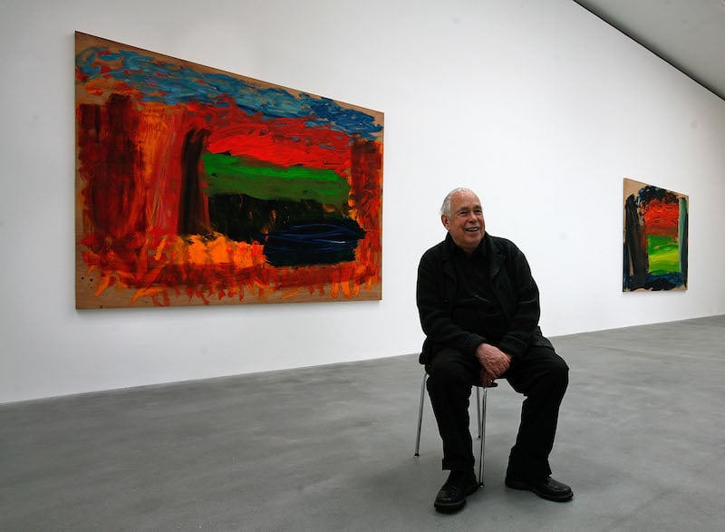 The late Howard Hodgkin with a suite of his paintings, in 2008.