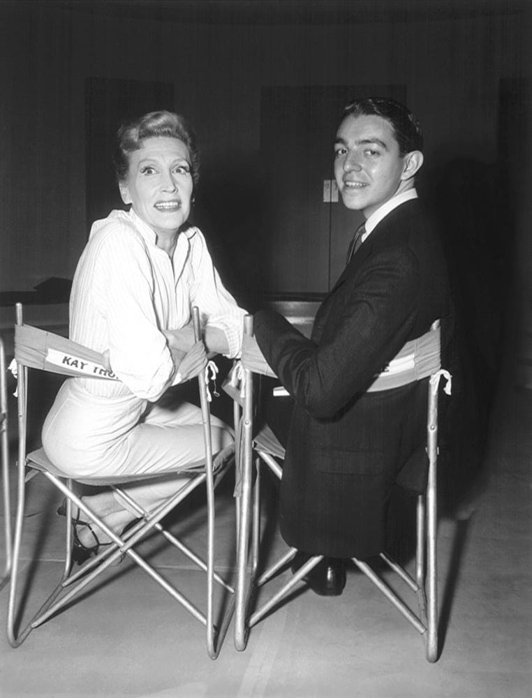 Unidentified photographer Kay Thompson and Hilary Knight on the set of Funny Face (1956). Courtesy of Sam Irvin.