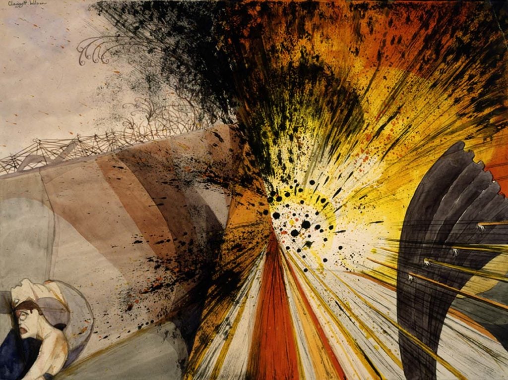 Claggett Wilson, <em>Flower of Death—The Bursting of a Heavy Shell—Not as It Looks, but as It Feels and Sounds and Smells</em> (circa 1919). Courtesy of Smithsonian American Art Museum, Washington, DC/Art Resource, New York. 