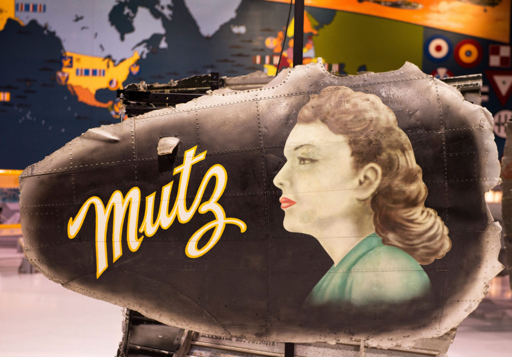 An example of World War II nose art from the collection of the Commemorative Air Force (CAF) headquarters in Dallas, Texas. Courtesy of the EAA Aviation Museum. 