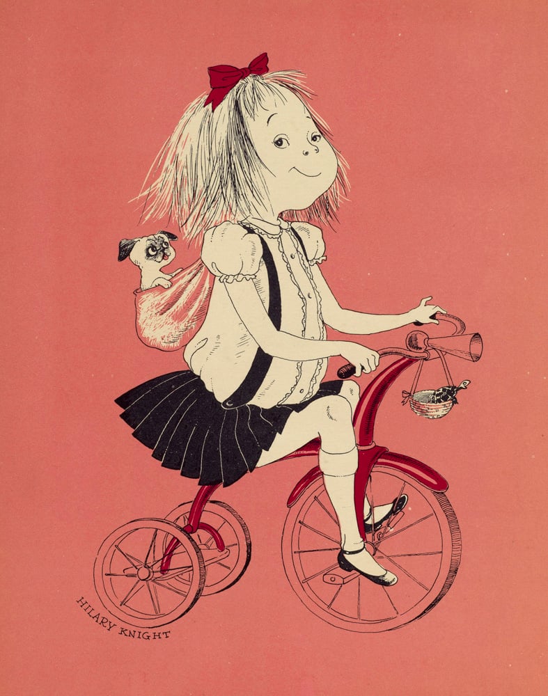 Hilary Knight, illustration of Eloise for the Plaza Hotel children’s menu, (1957-58). Collection of Hilary Knight, © Kay Thompson.