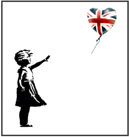 This is the free print that Banksy is promising to voters in certain constituencies who vote against the Conservative candidates.