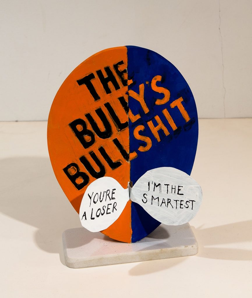 Duane Michals, <i>The Bully’s Bullshit</i> (2017). Courtesy of OSMOS.