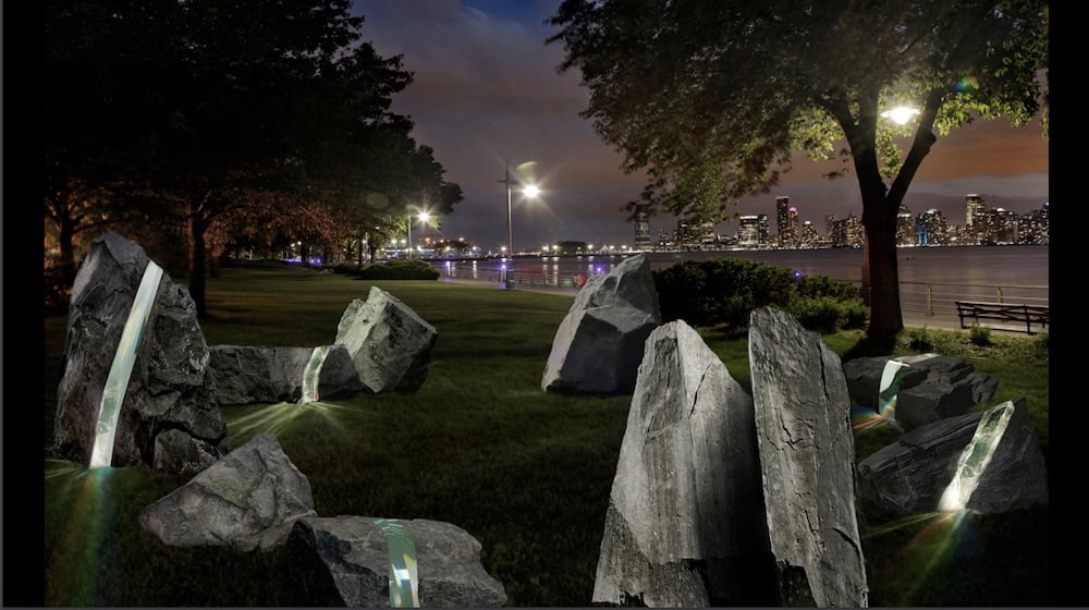 Anthony Goicolea's design for a new monument honoring the LGBTQ community in New York CIty's Hudson River Park. Courtesy the artist and the office of Governor Andrew Cuomo.