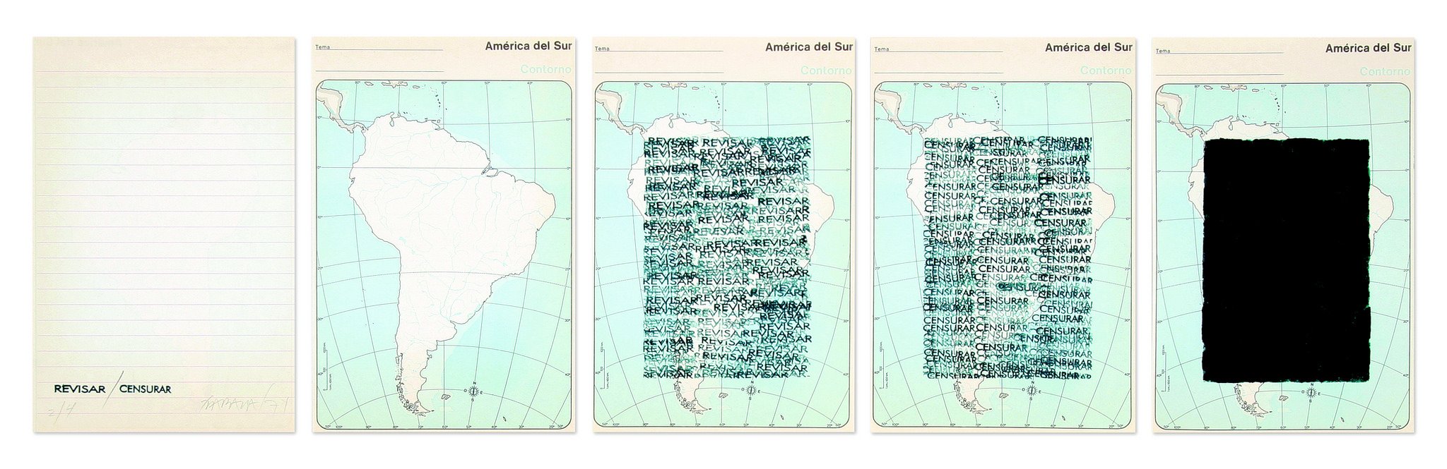 Horacio Zabala, Revisar / Censurar (1974). Courtesy ArteBA.