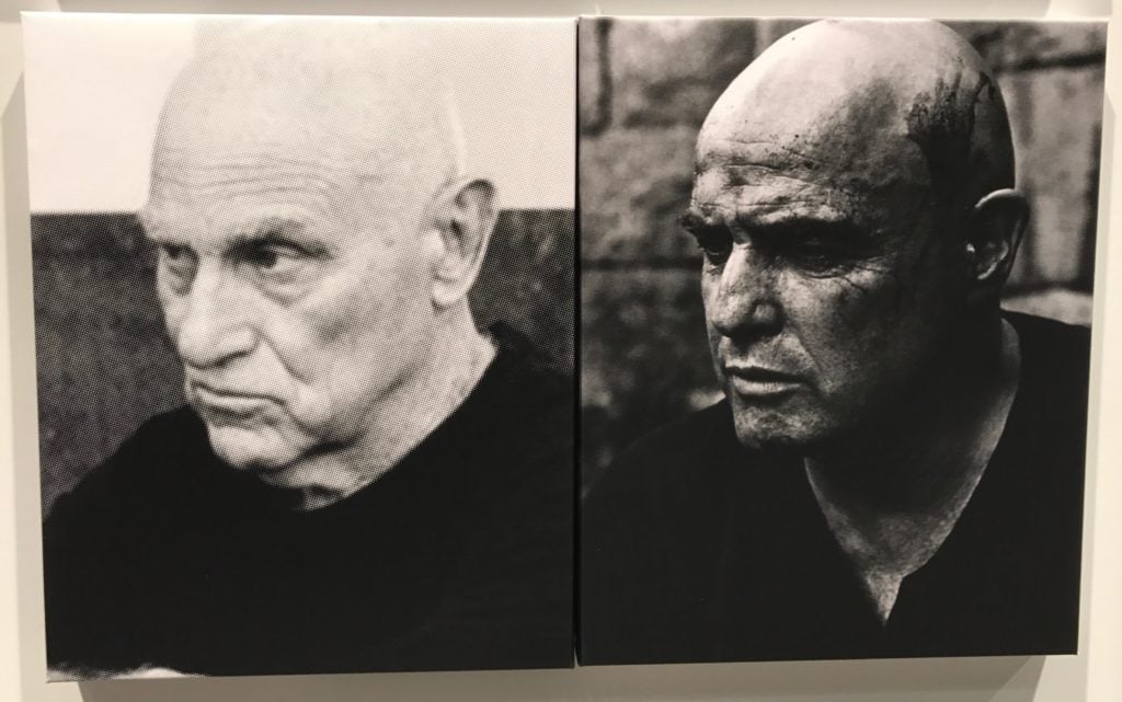 Artist Richard Serra and actor Marlon Brando in the role of Colonel Kurtz