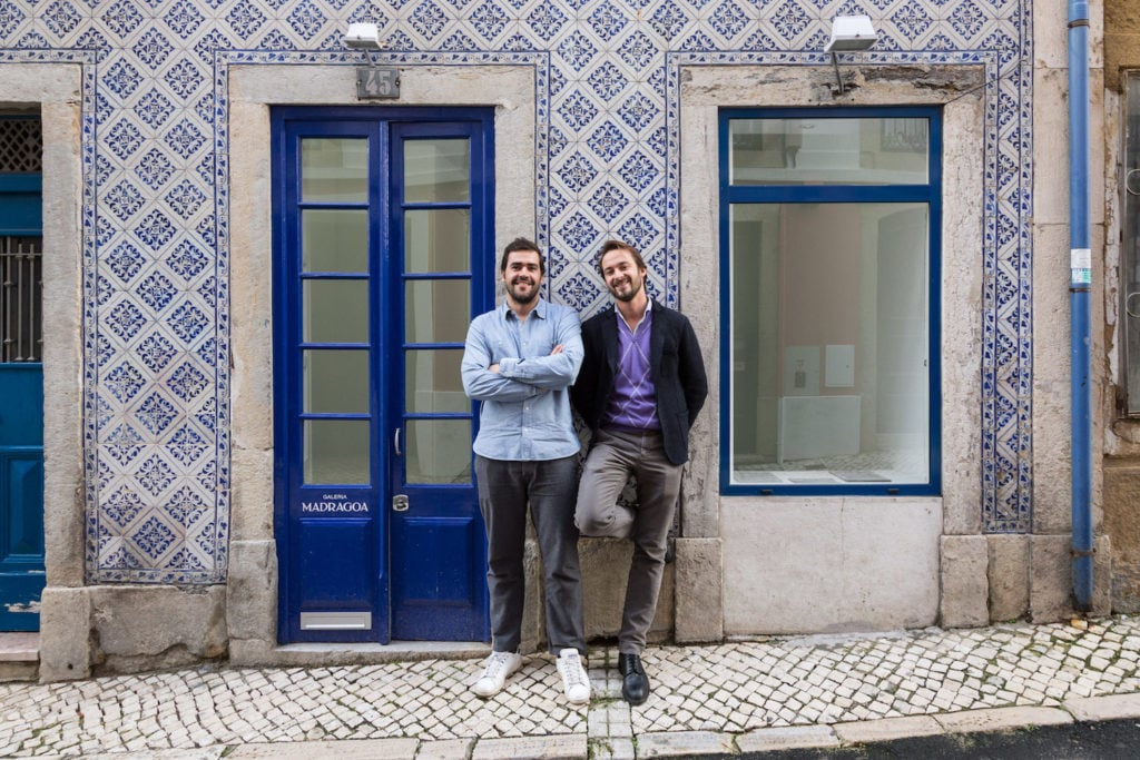 Madragoa’s founders and directors Matteo Consonni (right) and Gonçalo Jesus (left). Courtesy the gallery.