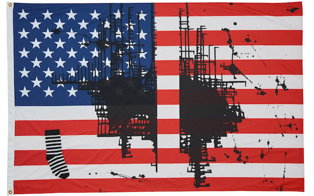 Josephine Meckseper, <em>Untitled (Flag 2)</em>, 2017, part of the "Pledges of Allegiance" project commissioned by Creative Time. Courtesy of Creative Time. 