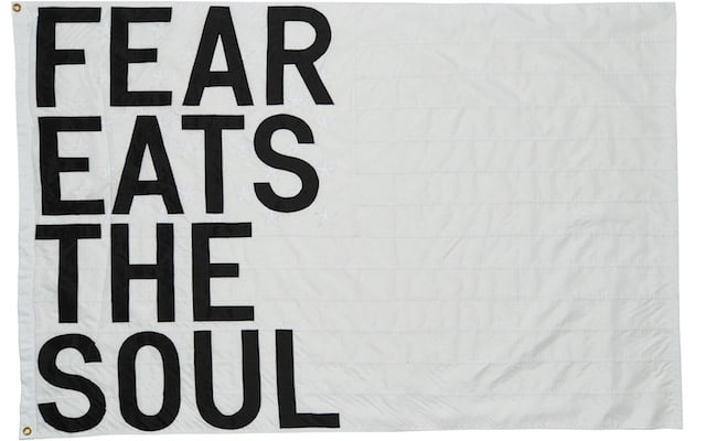 , <em>Untitled 2017 (Fear Eats the Soul)(White Flag)</em>, 2017, part of the "Pledges of Allegiance" project commissioned by Creative Time. Courtesy of Creative Time. 