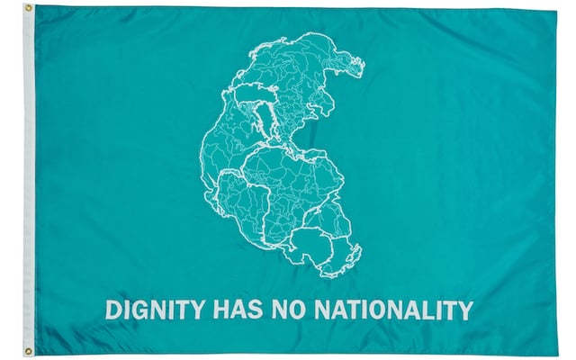 Tania Bruguera, <em>Dignity Has No Nationality</em> (2017), part of the "Pledges of Allegiance" project commissioned by Creative Time. Courtesy of Creative Time. 