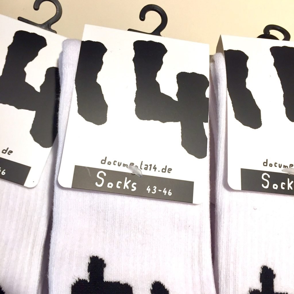 The official Documenta 14 socks. Image: Ben Davis.
