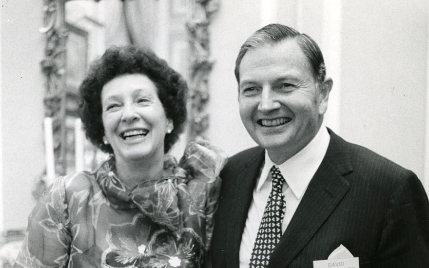 Peggy and David Rockefeller, May 1973. Courtesy of Christie's New York/Arthur Lavine/Rockefeller Estate.