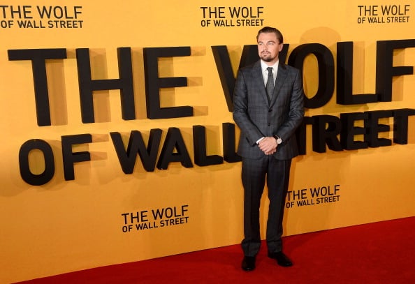 Actor Leonardo DiCaprio attends the UK Premiere of The Wolf of Wall Street at London's Leicester Square on January 9, 2014 in London, England. Photo by Ian Gavan/Getty Images.