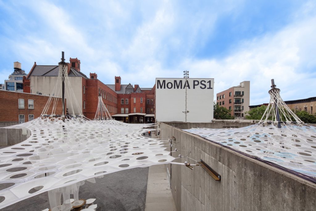 Lumen by Jenny Sabin Studio for The Museum of Modern Art and MoMA PS1’s Young Architects Program 2017. Image courtesy MoMA PS1. Photo by Pablo Enriquez.