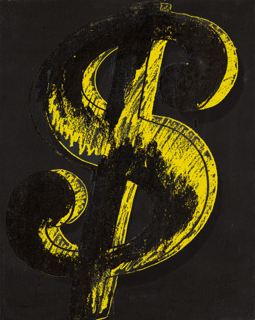 Andy Warhol, Dollar Sign (1981). Courtesy Sotheby's.