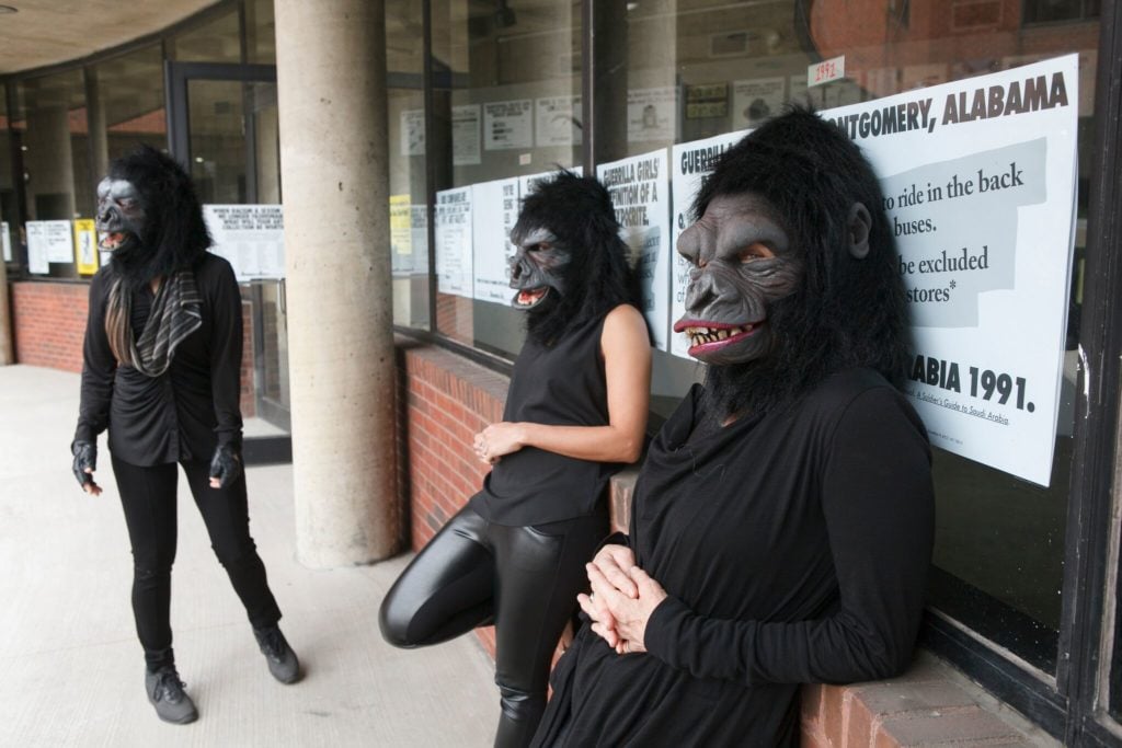 Guerrilla Girls at Abrons_preview (2015). Photo courtesy of Andrew Hindrake.