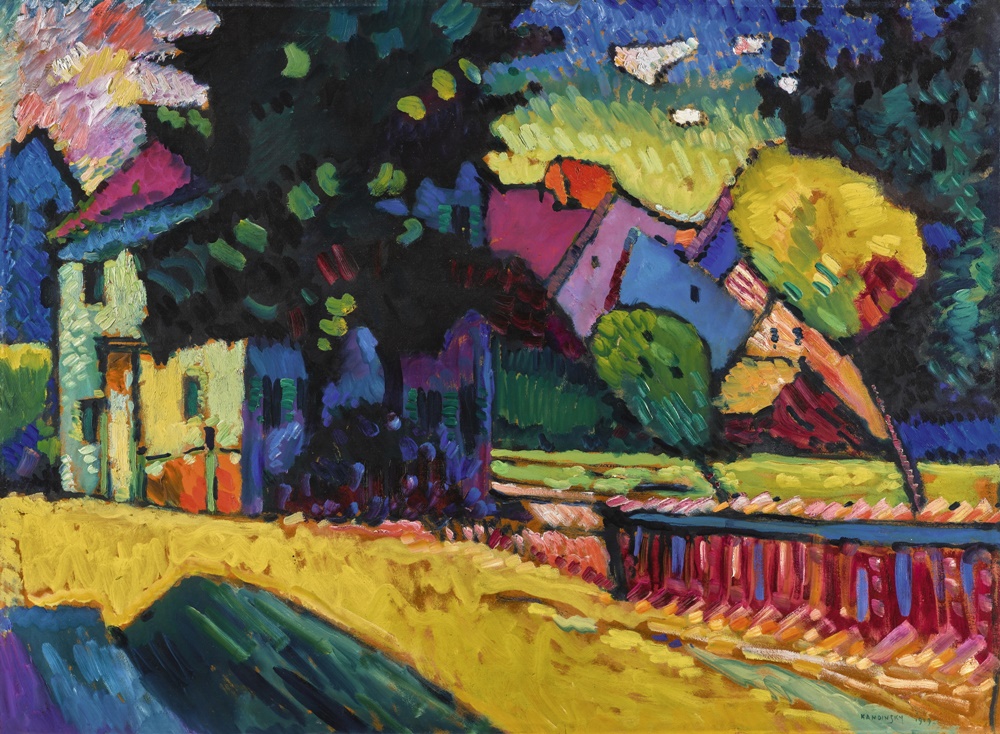 Wassily Kandinsky, Murnau – Landschaft mit Grünem Haus (1909). Courtesy Sotheby's.