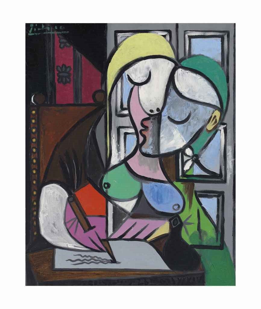 Pablo Picasso, <i>Femme écrivant (Marie-Thérèse)</I> (1934). Courtesy Christie’s London