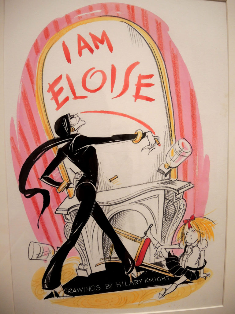 Hilary Knight drew this drawing of Kay Thompson and her character Eloise, hinting at the author's inability to share credit for her beloved creation. It is on view at "Eloise at the Museum" at the New-York Historical Society. Courtesy of Sarah Cascone.