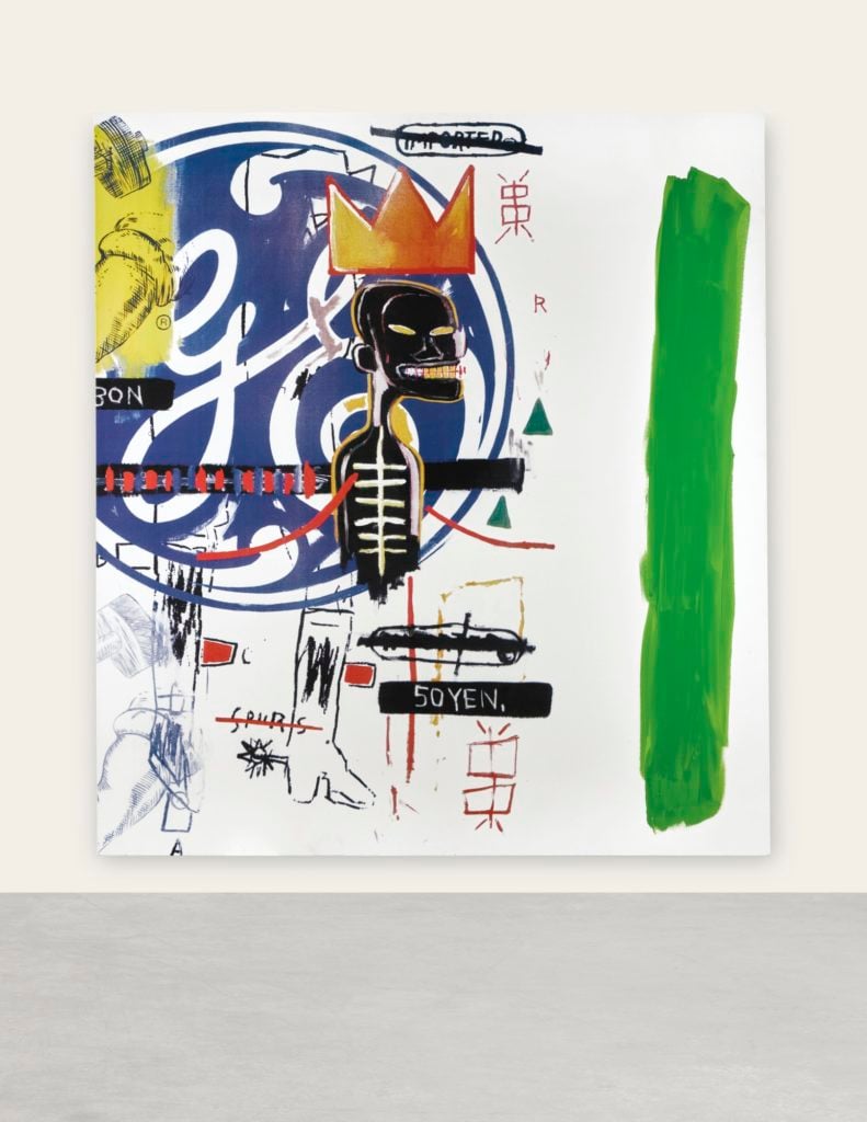 Michel Majerus’s appropriation of a Basquiat/Warhol collaboration, with the addition of a green stripe, made a record for the artist.