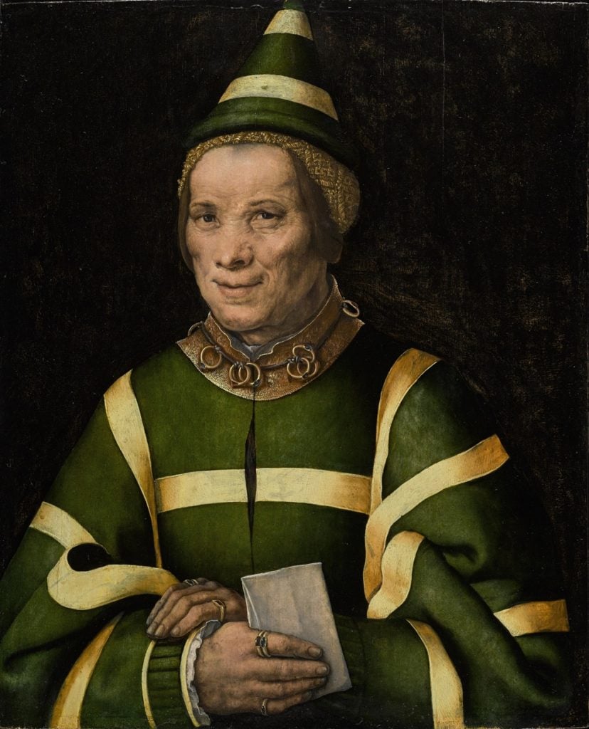Jan Sanders van Hemessen, Portrait of Elisabet, Court Fool of Anne of Hungary Courtesy Sotheby's.