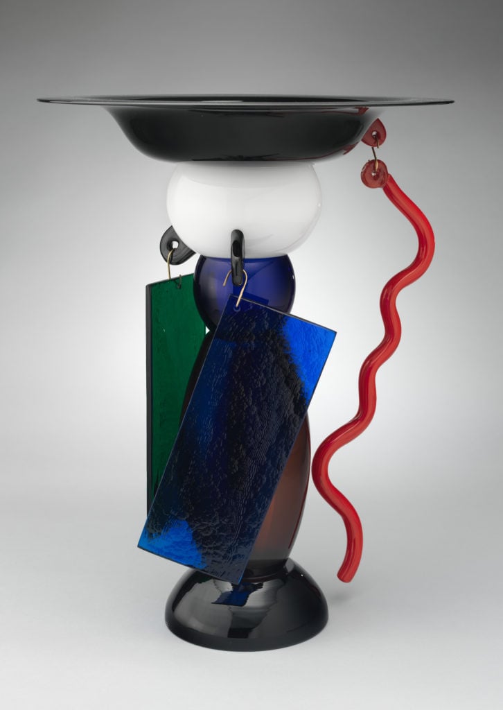 Ettore Sottsass (Italian, 1917-2007) "Effira" Vase 1986 Glass H. 19-3/4 x W. 15 x D. 14-3/4 in. The Metropolitan Museum of Art, Gift of Daniel Wolf, 2017 © Studio Ettore Sottsass Srl