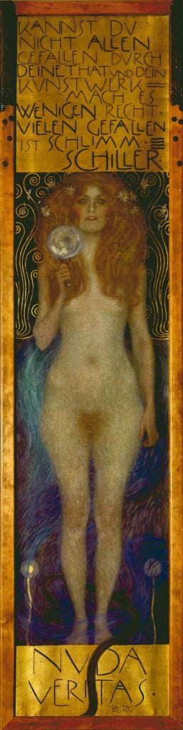 Gustav Klimt, Nuda Veritas (1899). Courtesy of the Österreichisches Theatermuseum/Kunsthistorisches Museum Wien.