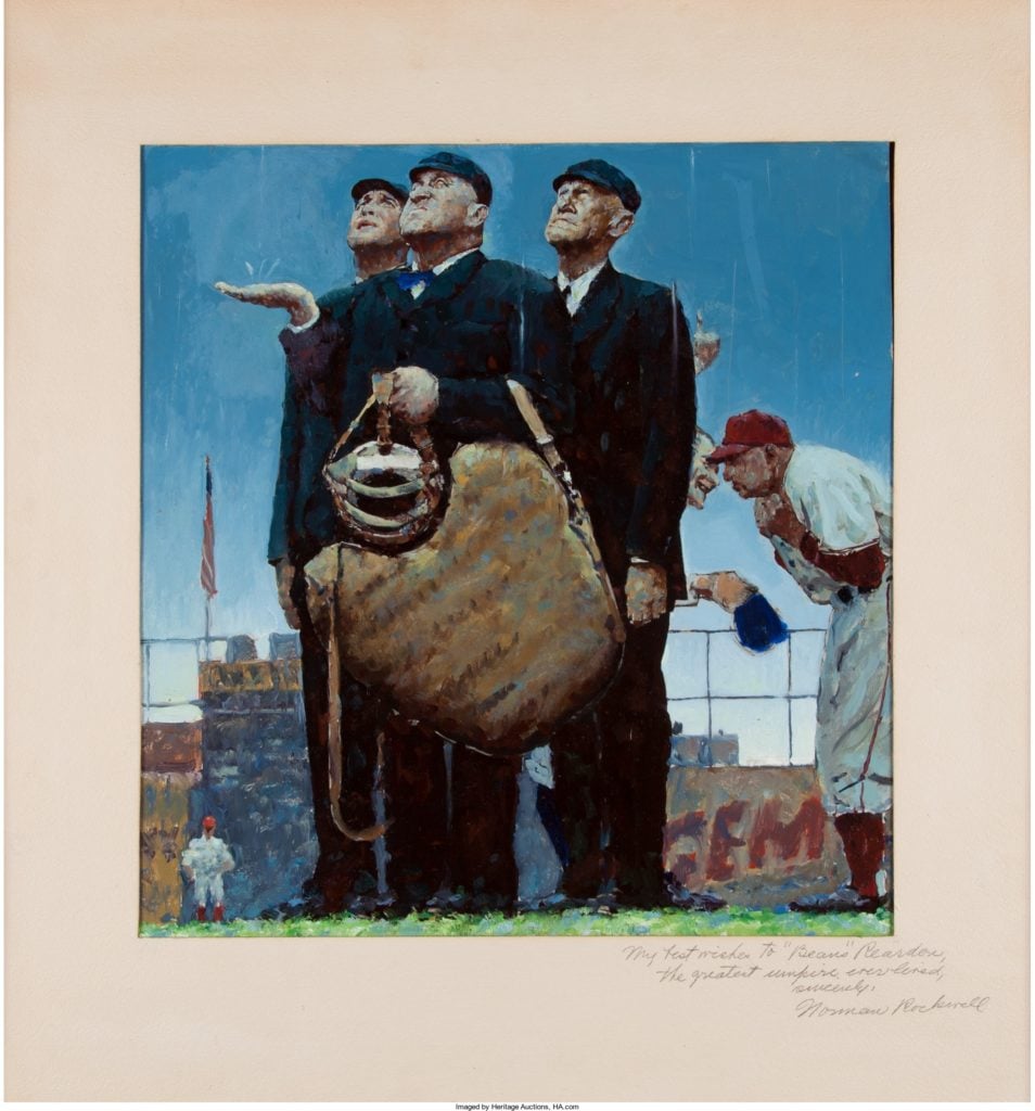 Norman Rockwell, Tough Call (1949). Courtesy of Heritage Auctions.