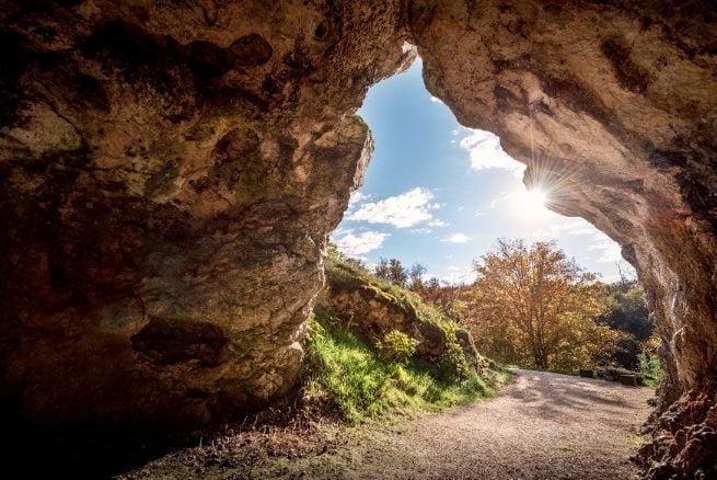 The entrance to the Vogelherd Cave in Germany's Swabian Jura region, home to some of the oldest artwork in the world.