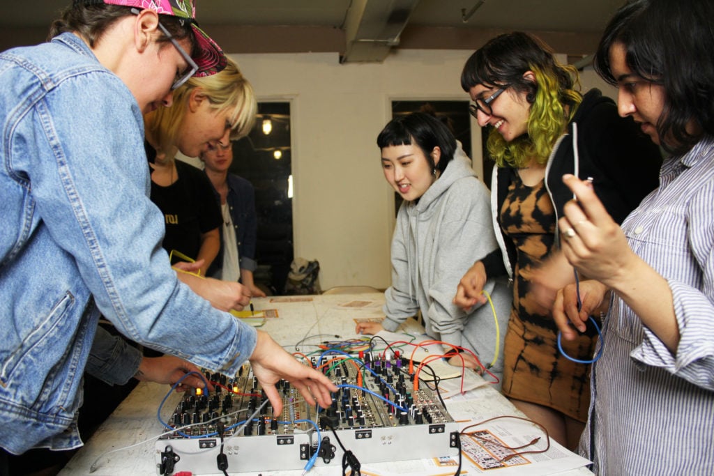 Synth building workshop at S1. Photo: Courtesy of S1.