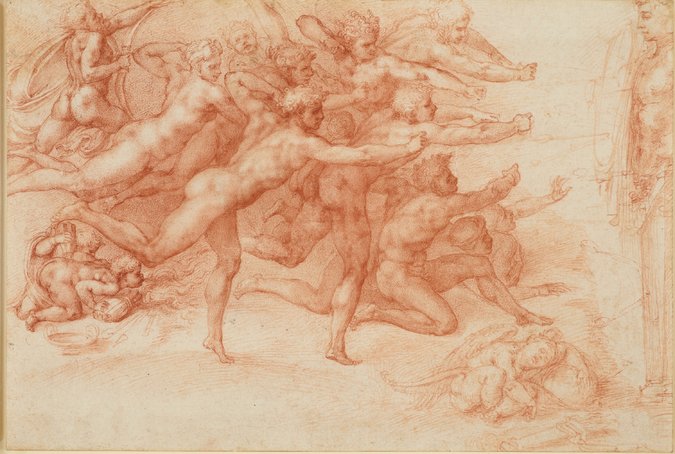 Michelangelo Buonarroti, Archers Shooting at a Herm. Courtesy of the Royal Collection Trust/Her Majesty Queen Elizabeth II.