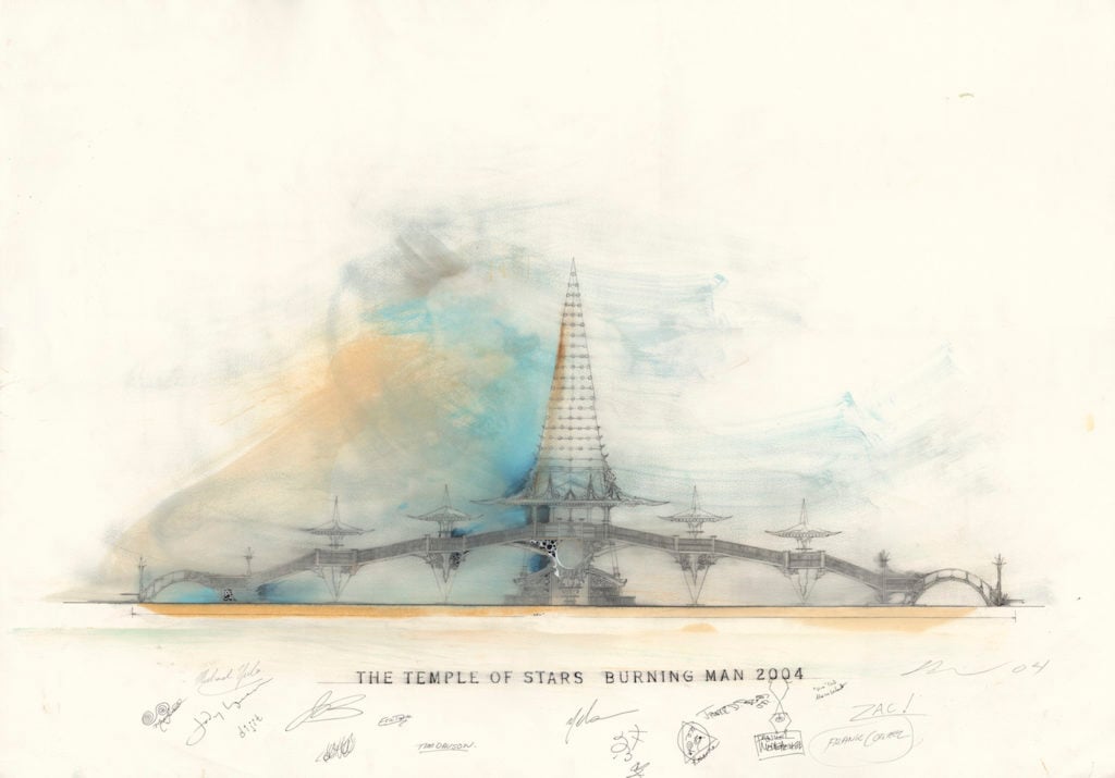 David Best, design for the 2004 temple at Burning Man. Courtesy of the Nevada Museum of Art. 