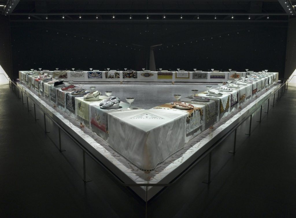 Judy Chicago, The Dinner Party. Courtesy of the Brooklyn Museum.