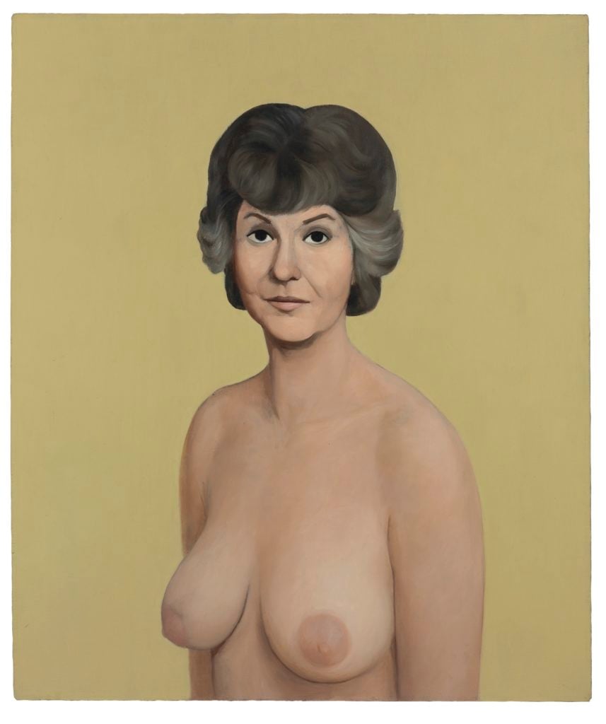 John Currin, <em>Bea Arthur Naked</em> (1991). Courtesy of Christie's New York.