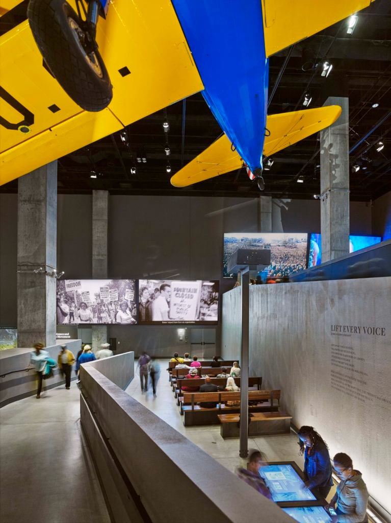 The basement level of the Smithsonian Institution, National Museum of African American History and Culture, courtesy of NMAAHC Architectural Photography.