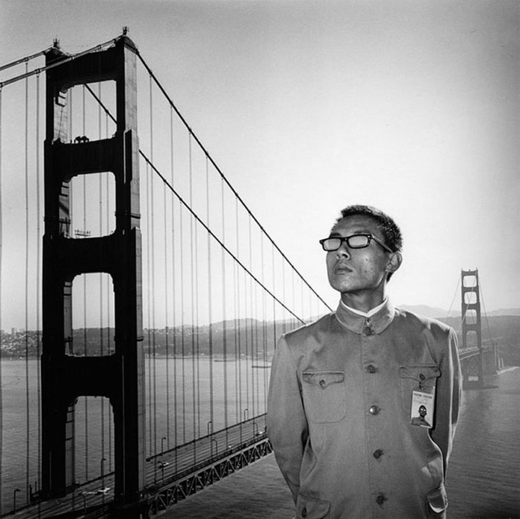 Tseng Kwong Chi, <em>San Francisco, California (Golden Gate Bridge)</em>, 1979. Courtesy of MOCA Taipei.