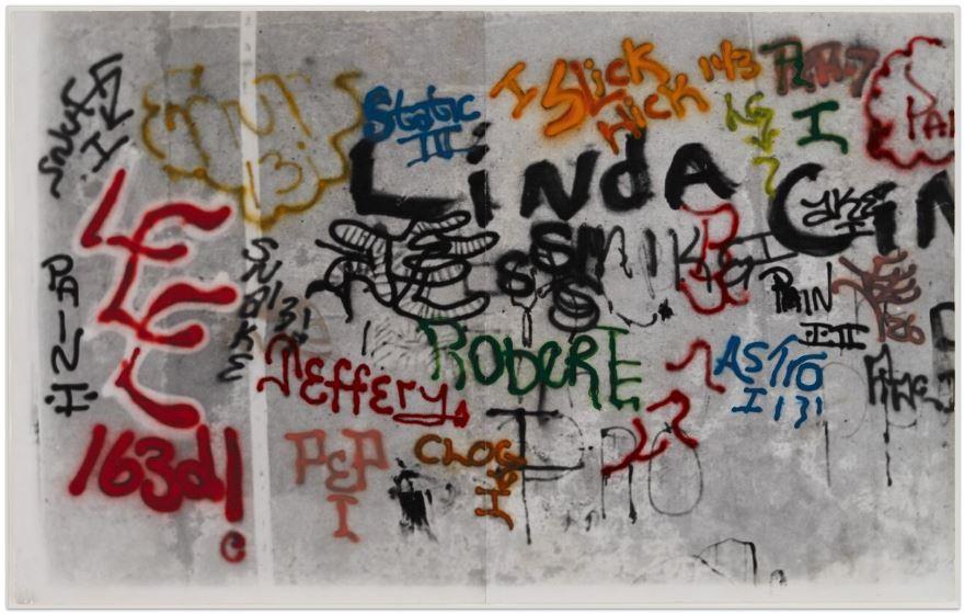 Gordon Matta-Clark, Graffiti: Linda (1973). Courtesy of the Bronx Museum.