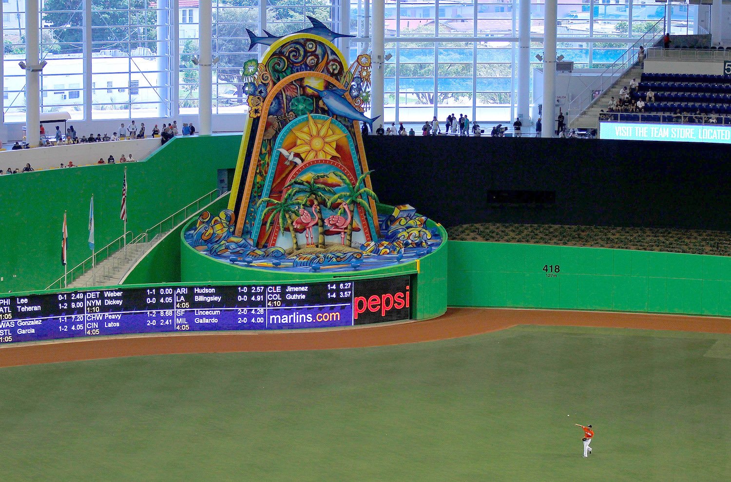Miami Baseball Stadium Address Shirt in Marlins Colors 