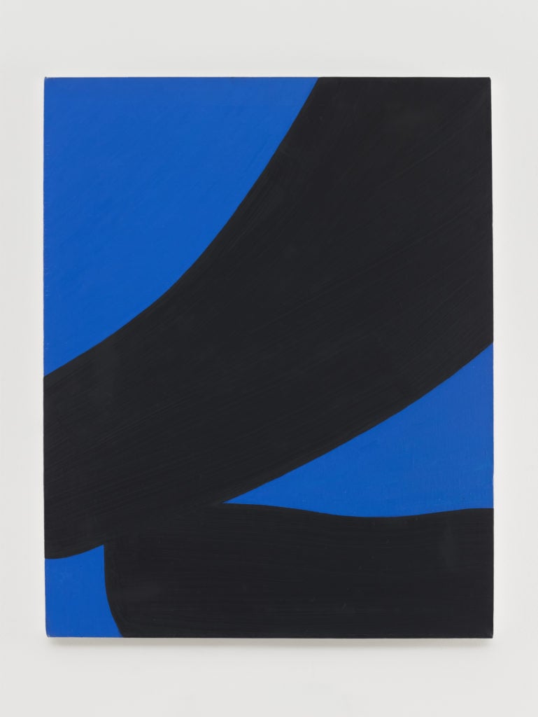 Ellsworth Kelly Black Blue, 1959Oil on canvas 30 1/4 x 24 1/8 inches (76.8 x 61.3 cm)Courtesy Ellsworth Kelly Studio