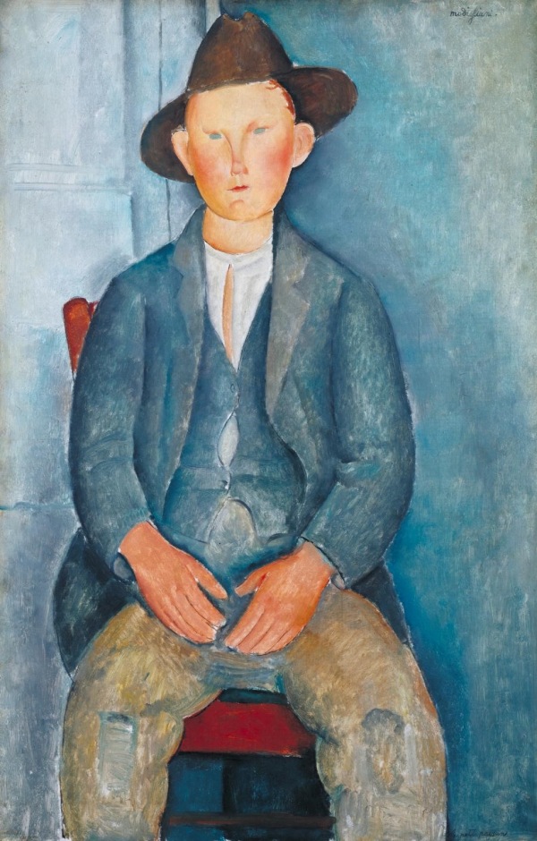 Amedeo Modigliani, <em>The Little Peasant</em> (c. 1918) . Courtesy of Tate Photo, © Tate.
