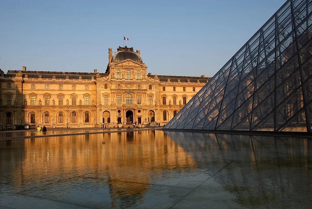 The Louvre Museum after suffering floods in 2008. Photo Mike Hewitt/Getty Images.
